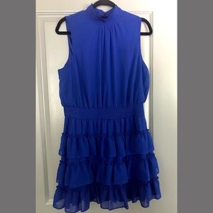 1.State Smocked Neck Mini Dress